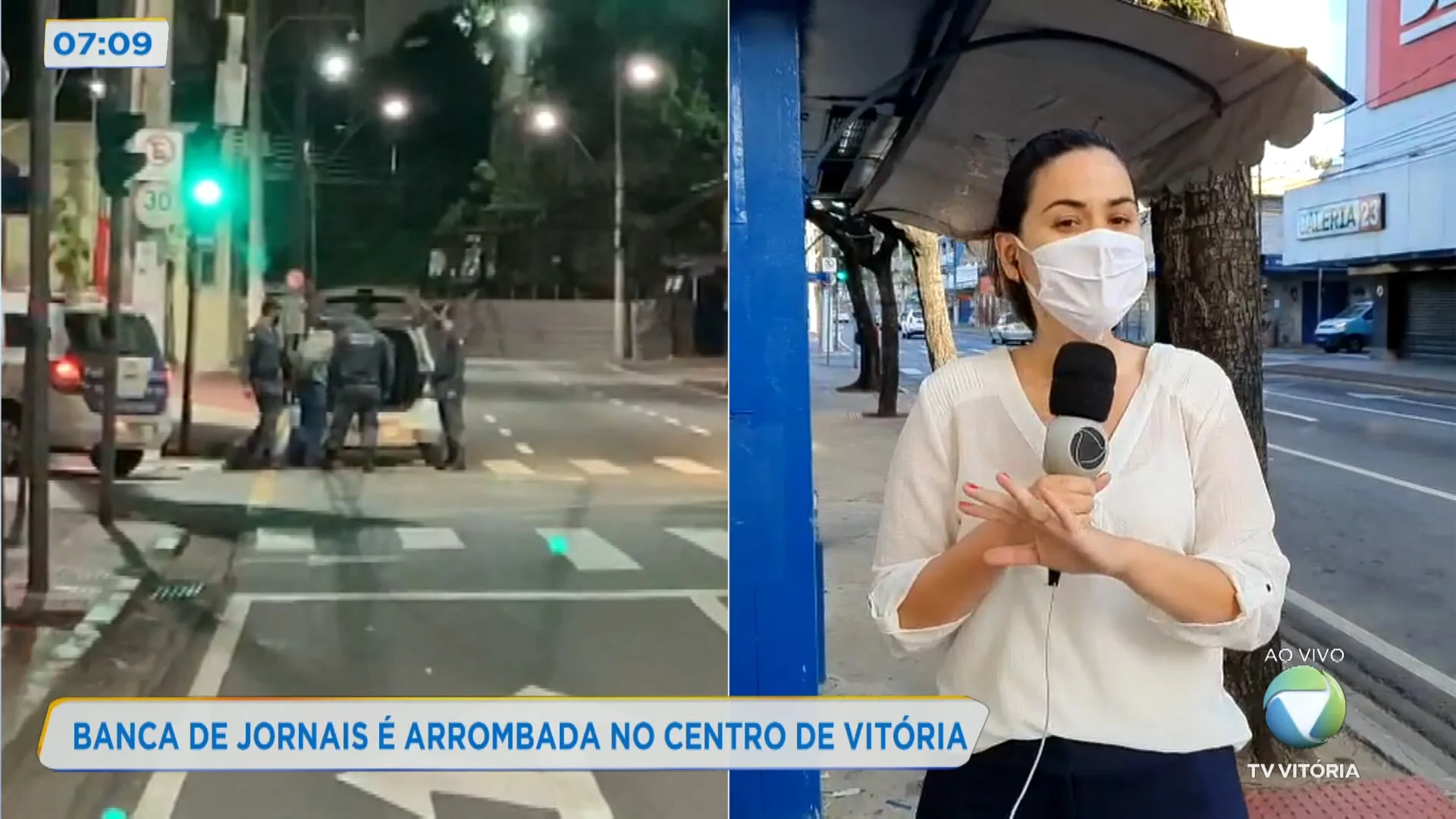 Banca de jornais é arrombada no Centro de Vitória