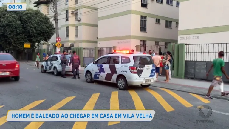 Homem é baleado ao chegar em casa em Vila Velha