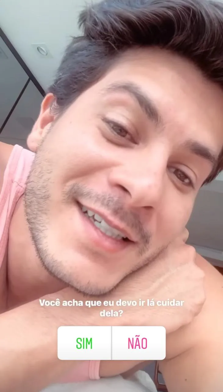 Arthur Aguiar abre votação em seu Instagram sobre se deve ou não ir ao encontro de Mayra Cardi