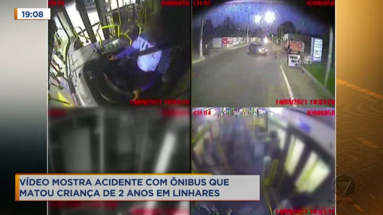 Vídeo mostra o momento em que ônibus atropela e mata criança