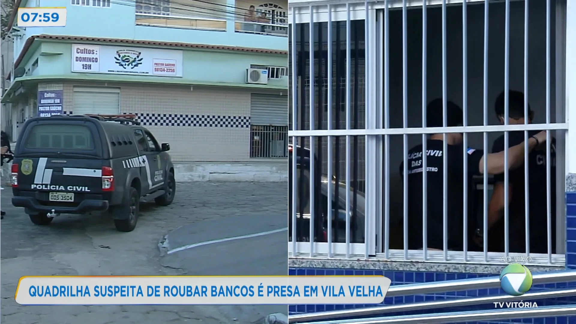 Quadrilha suspeita de roubar bancos é presa em Vila Velha