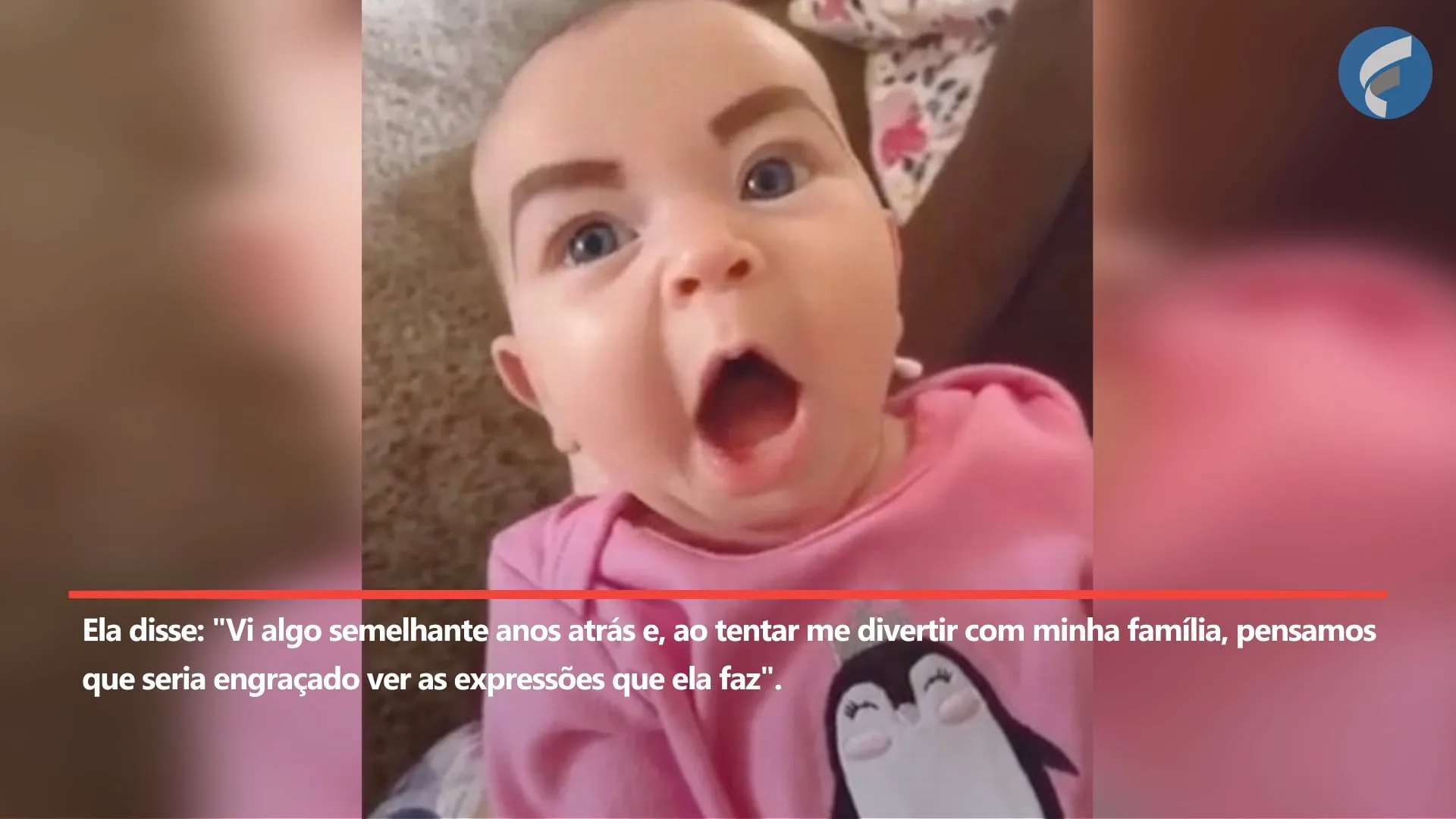 Mãe desenha sobrancelhas na filha bebê e resultado é hilário