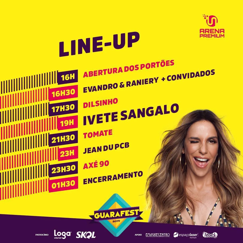 Programação Guarafest Ivete Sangalo