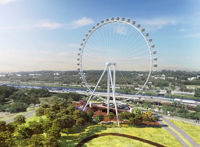 Começa montagem da maior roda-gigante da América Latina em Parque de SP