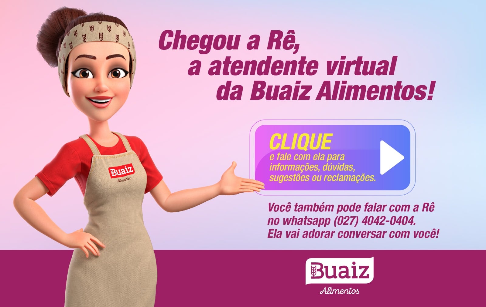 Buaiz Alimentos lança atendente virtual