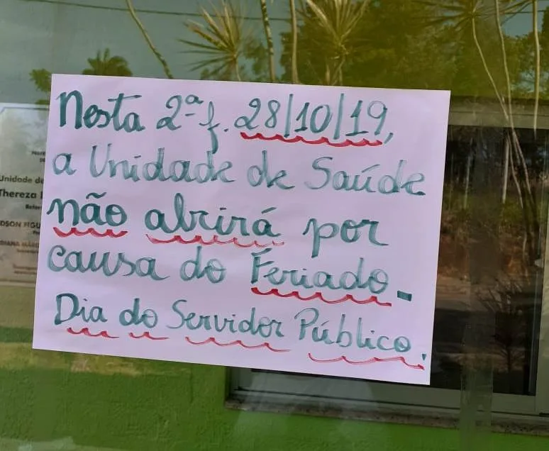 Guarapari: Posto de saúde é fechado em dia de ponto facultativo e deixa moradores surpresos