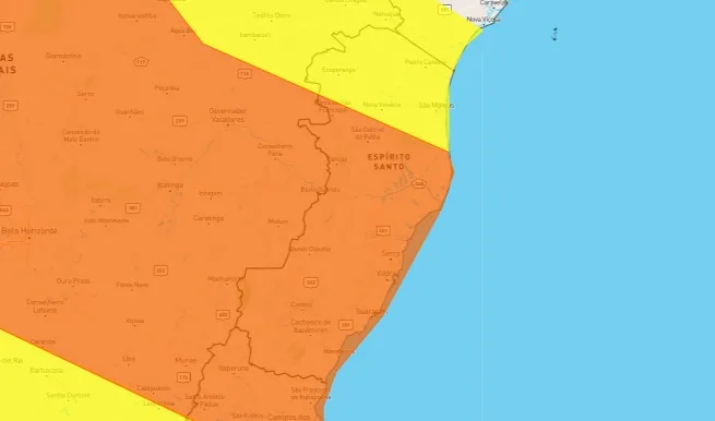 ES recebe dois alertas de chuva e ventos intensos nos últimos dias da primavera