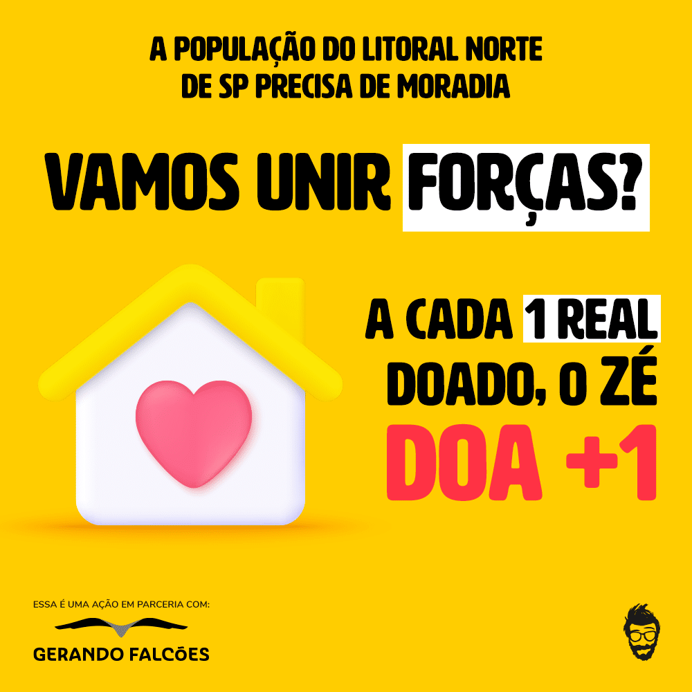 Zé Delivery lança campanha com verba revertida à ONG Gerando Falcões para ajudar o litoral norte de São Paulo