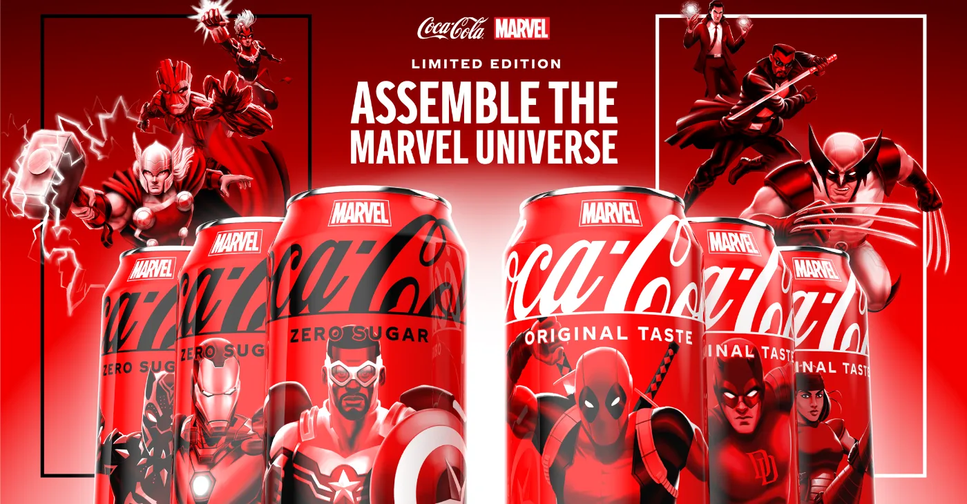 Coca-Cola lança uma grande colaboração com a Marvel