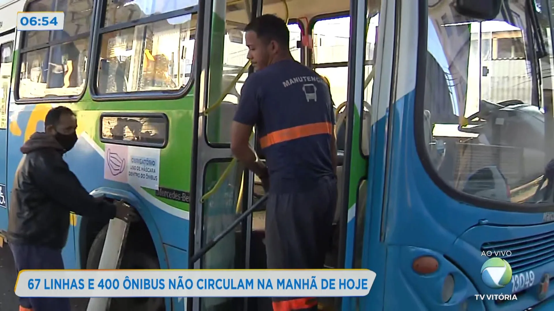 67 linhas e 400 ônibus não circulam na manhã de hoje