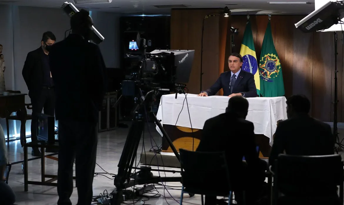 (Brasília – DF, 16/09/2020) Gravação de discurso para a 75ª Assembleia Geral da ONU. Foto: Marcos Corrêa/PR