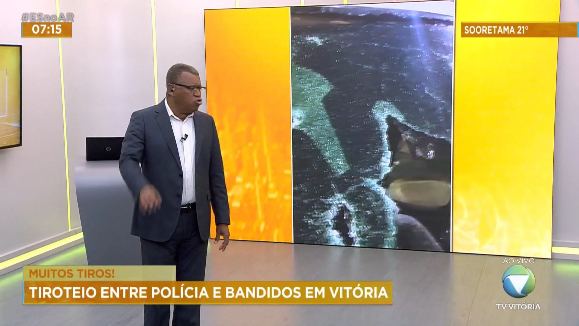 Tiroteio entre bandidos e polícia em Vitória