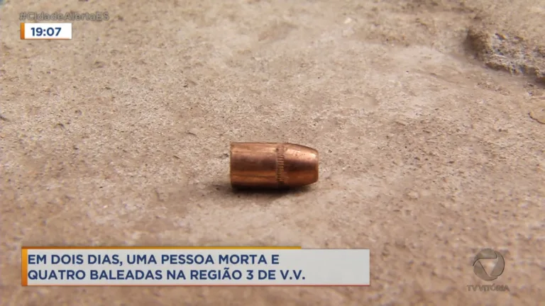 Em dois dias, uma pessoa morta e quatro baleadas na região 3 em Vila Velha