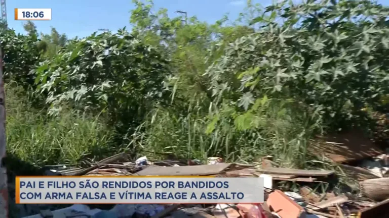 Bandido tenta assaltar com arma falsa, vítima reage e ele é preso