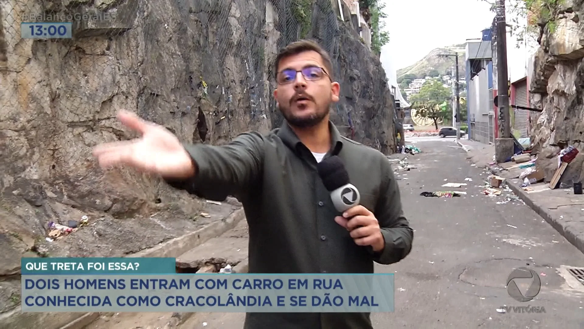 Dois homens entram com carro em rua conhecida como cracolândia e se dão mal