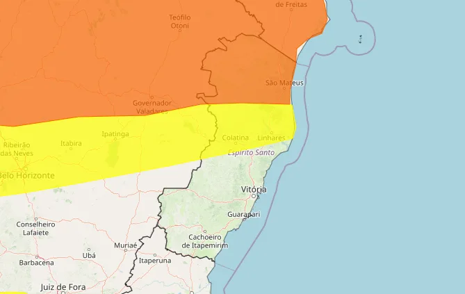 ES recebe dois novos alertas para chuvas intensas