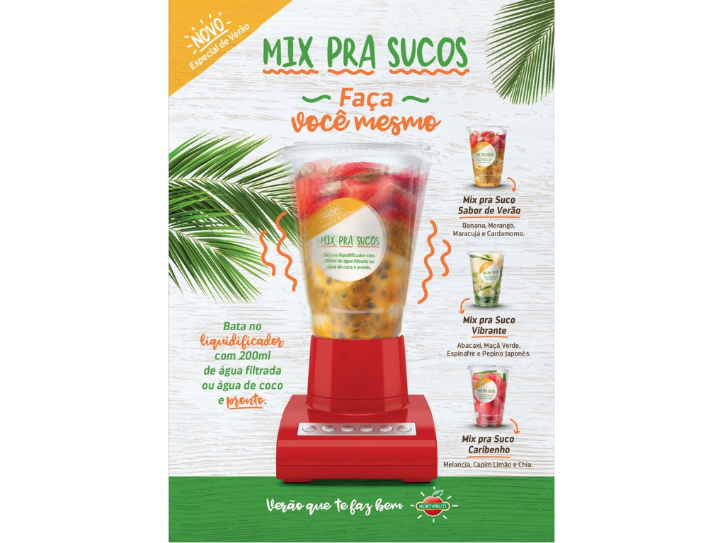 Hortifruti lança linha de Mix pra sucos em parceria com a MP Publicidade Hortifruti lança linha de Mix pra sucos em parceria com a MP Publicidade