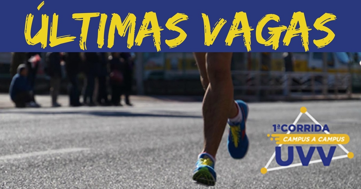 Últimas vagas para a 1ª Corrida Campus a Campus UVV! Confira o resultado do sorteio