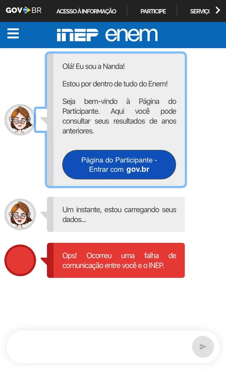 Nada de resultado! Candidatos continuam com dificuldade para acessar notas do Enem