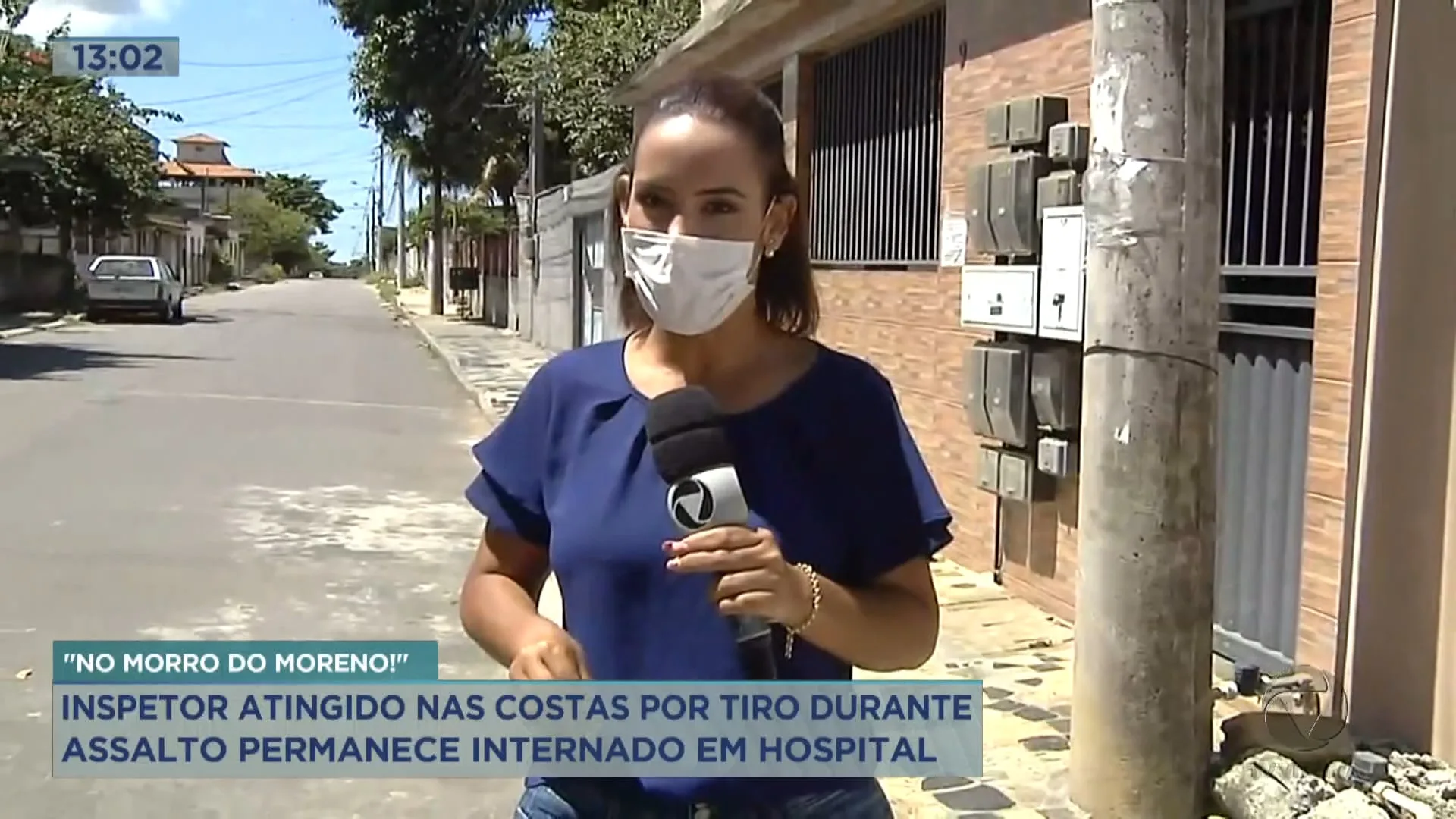 Inspetor atingido nas costas por tiro durante assalto permanece internado em hospital