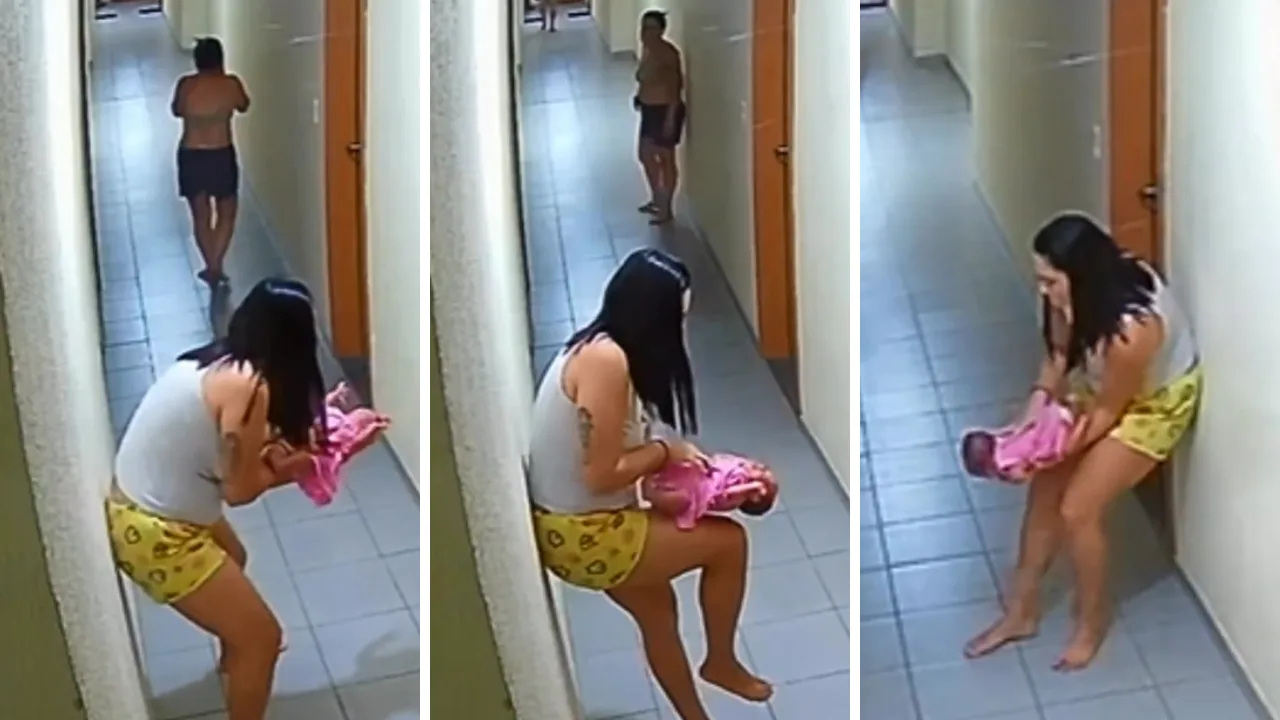 VÍDEO | De folga, soldado do ES salva duas vezes bebê recém-nascida engasgada com leite