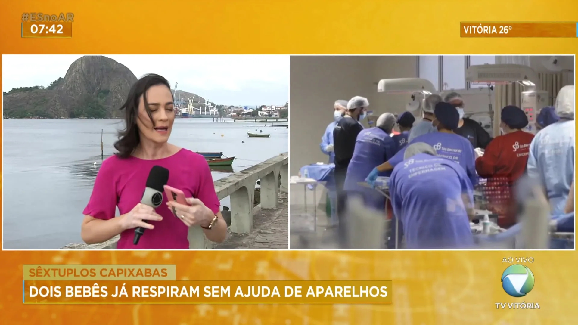 Sêxtuplos: dois bebês já respiram sem ajuda de aparelhos