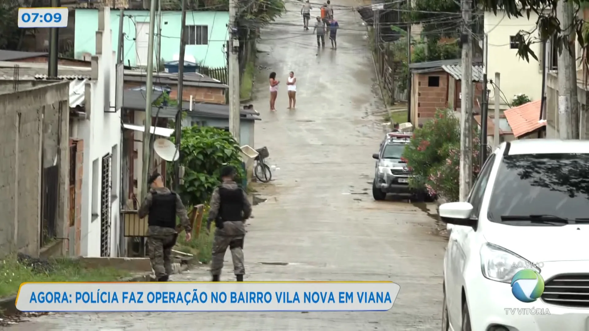 Polícia faz operação no bairro Vila Nova em Viana