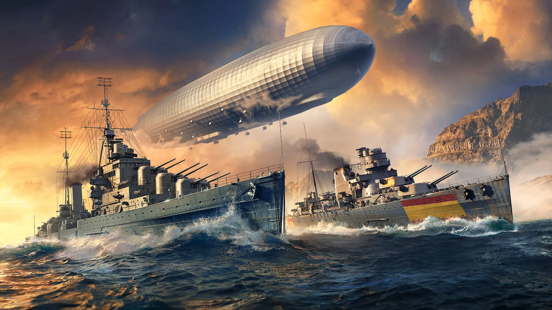 World of Warships sobe aos céus e traz Corrida de Dirigível