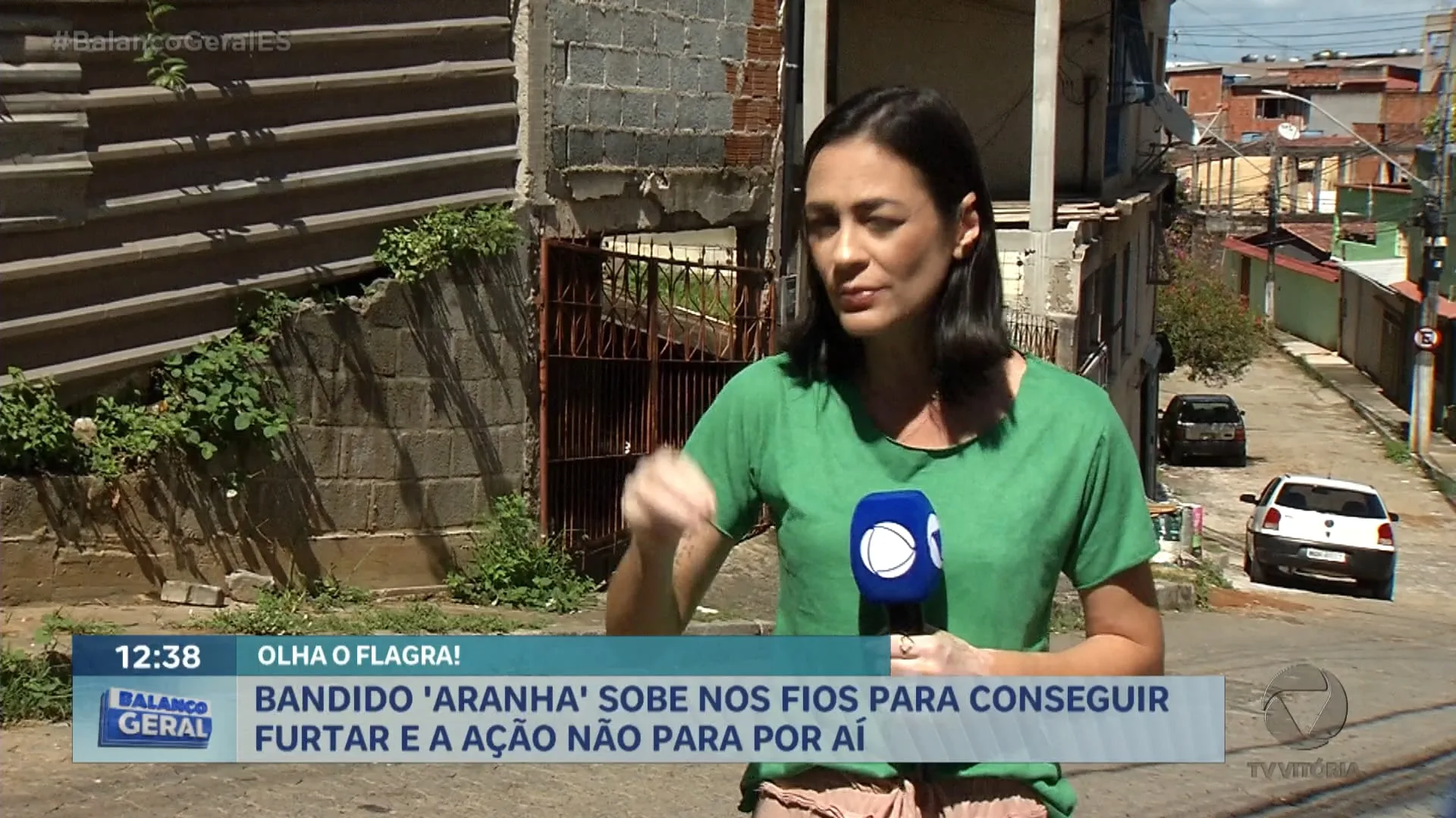 Bandido 'aranha' sobe nos fios para conseguir furtar e ação não para por aí