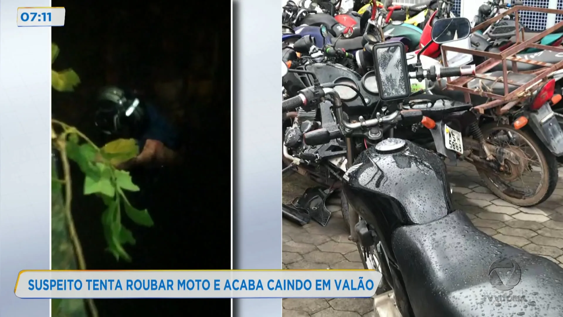 Suspeito tenta roubar moto e é jogado em valão