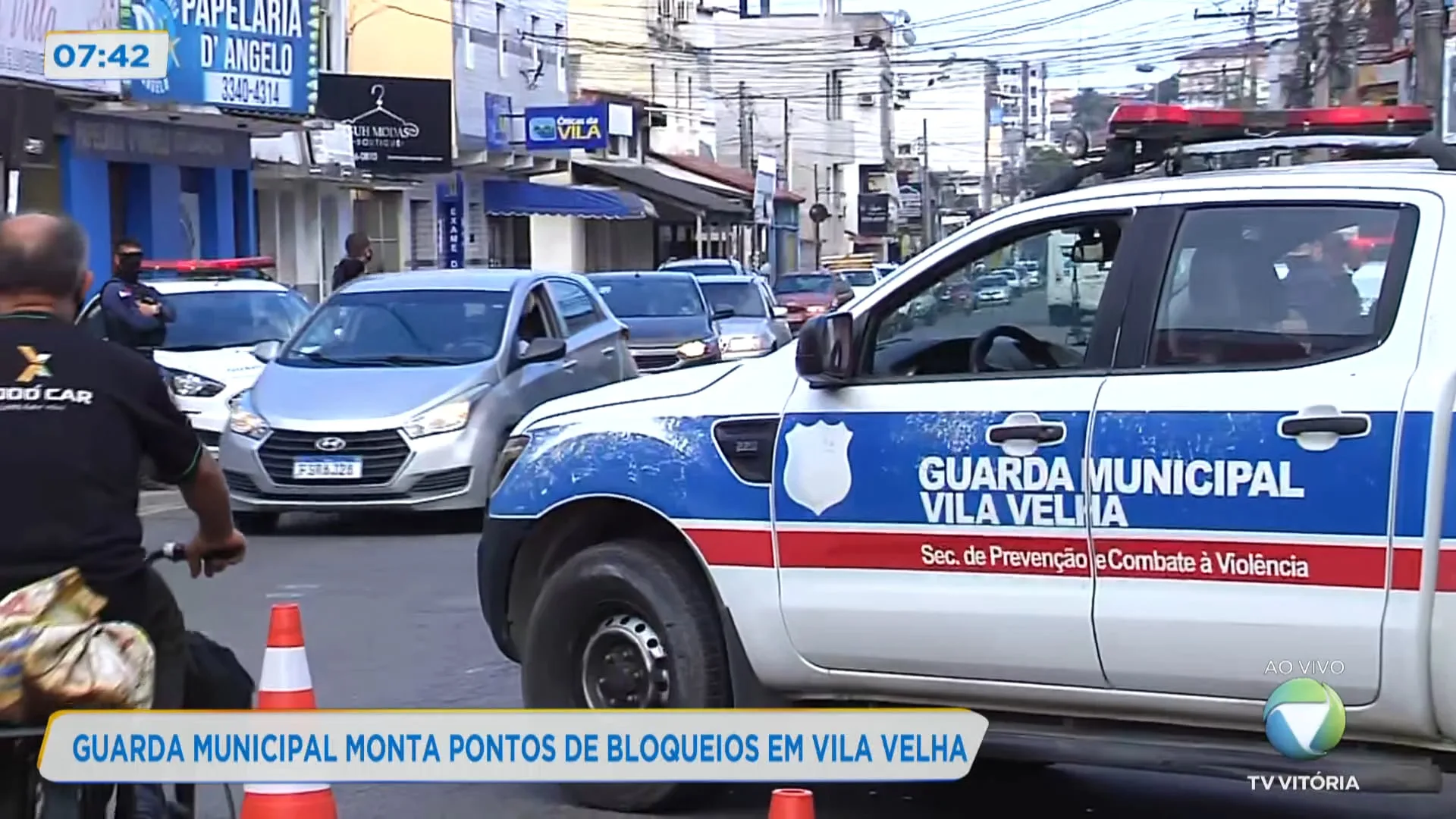 Guarda municipal monta pontos de bloqueios em Vila Velha