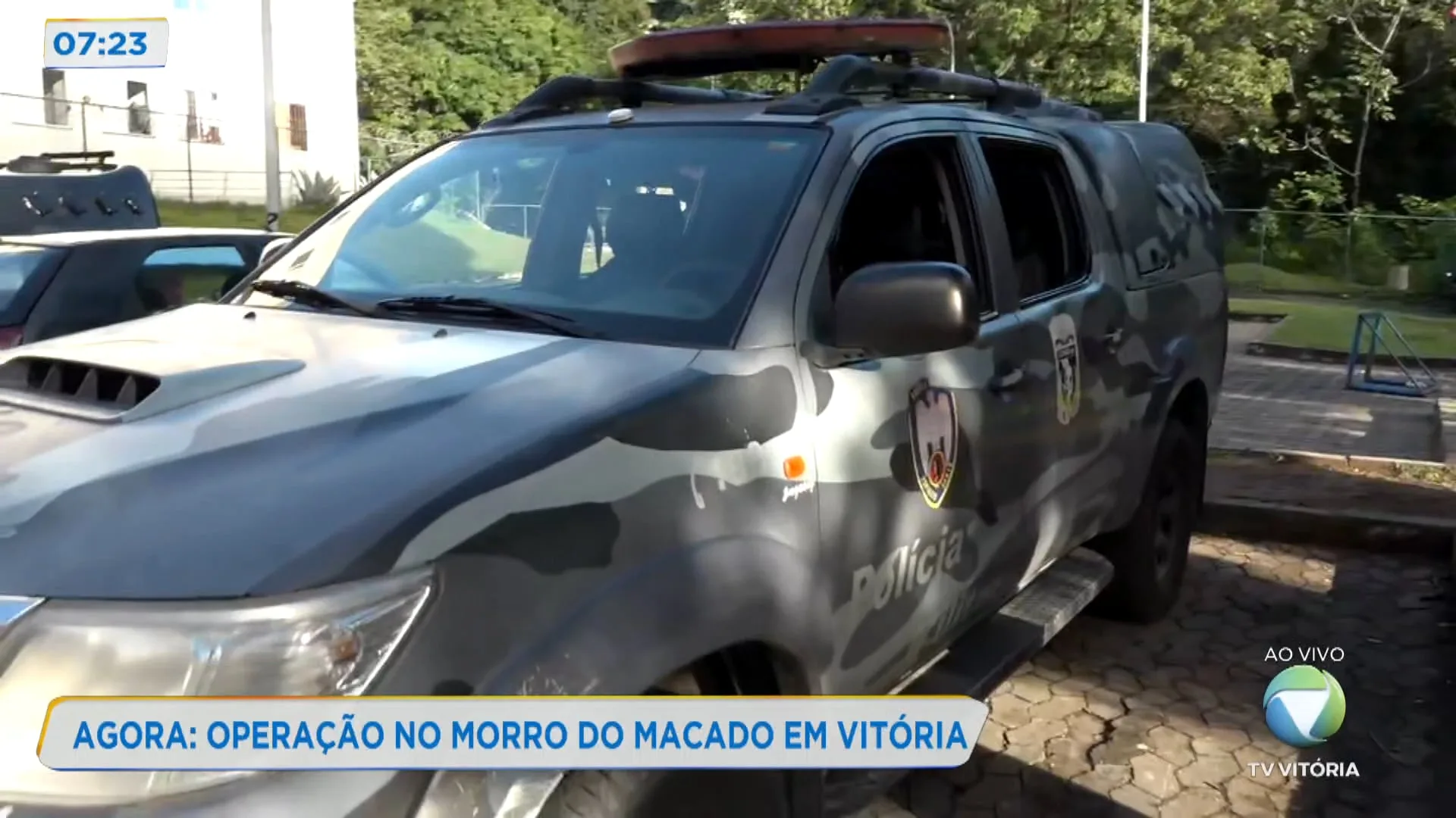 Operação da polícia no Morro do Macaco, em Vitória, hoje