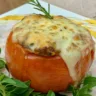 Fácil rápido e saboroso:  tomate recheado com carne