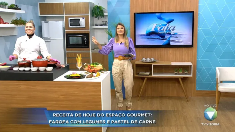 Espaço gourmet: farofa com legumes e pastel de carne