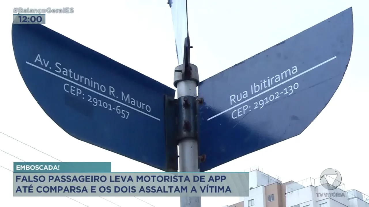 Falso passageiro arma emboscada para motorista de aplicativo em Vila Velha