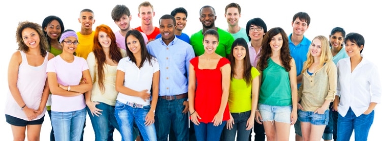 Diverse Group of People Smiling