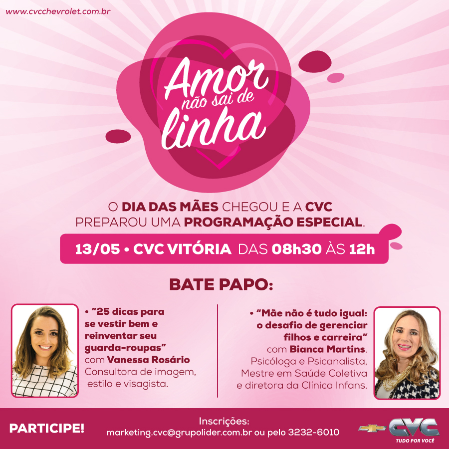 CVC faz programação especial para as mães