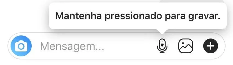 Instagram libera recurso de áudio para mensagens