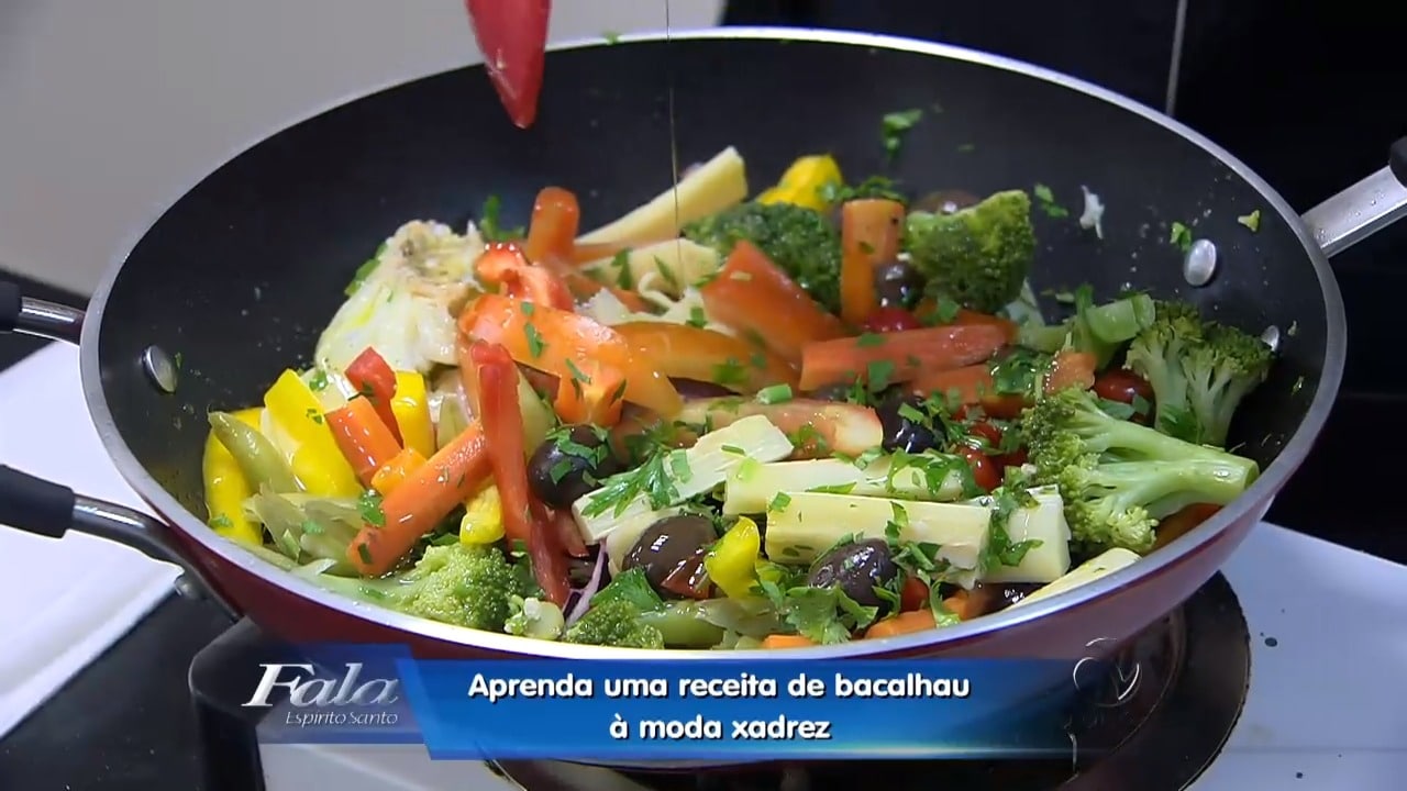 Receita de bacalhau à moda xadrez