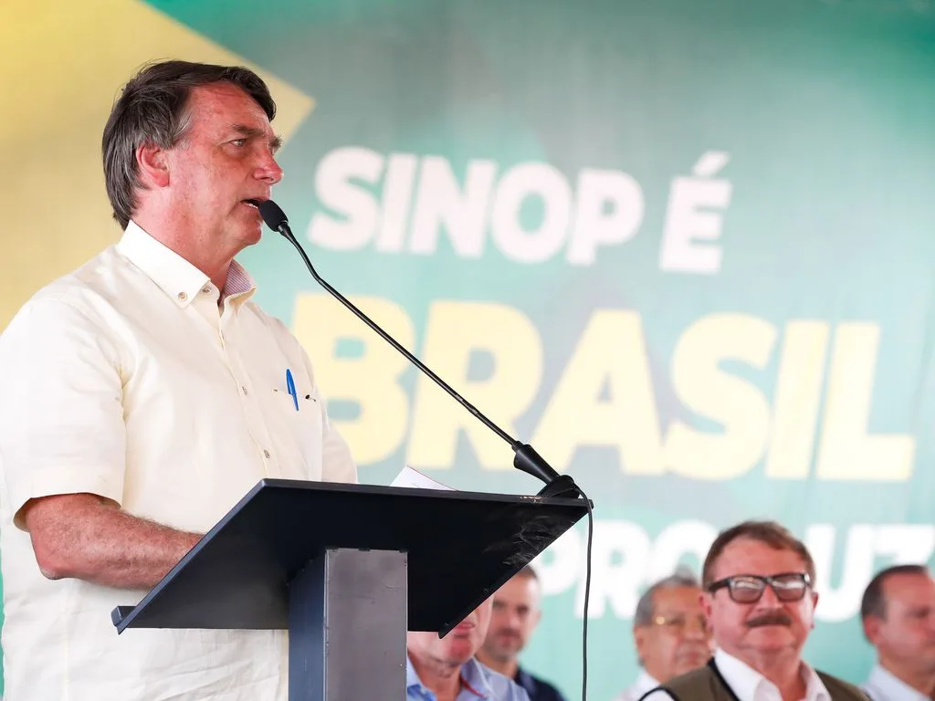 Presidente da República Jair Bolsonaro, durante o ato de homenagem do Agronegócio ao presidente da República em Sinop no Mato Grosso