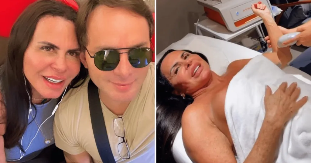 Com o marido, Gretchen faz procedimento no ES após retirar útero em cirurgia (Foto: Reprodução/ Instagram @mariagretchen)