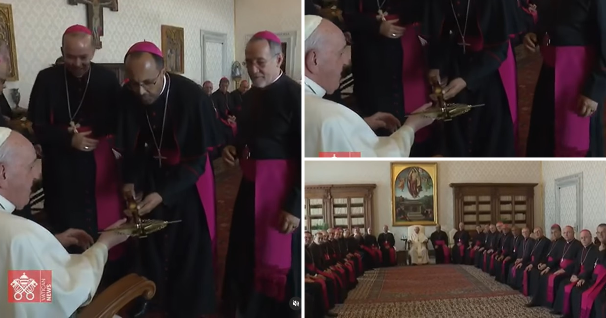 Papa Francisco ganha presentes de bispos do ES e arcebispo de Vitória no Vaticano