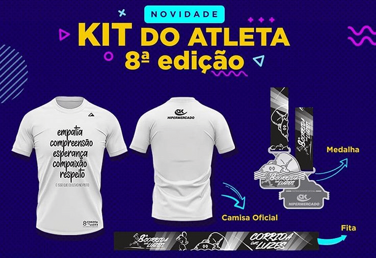 Acabou a ansiedade! Kits da Corrida das Luzes começam a ser entregues nesta sexta