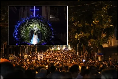 Milhares de fiéis percorrem ruas de Vitória e Vila Velha com Nossa Senhora da Penha