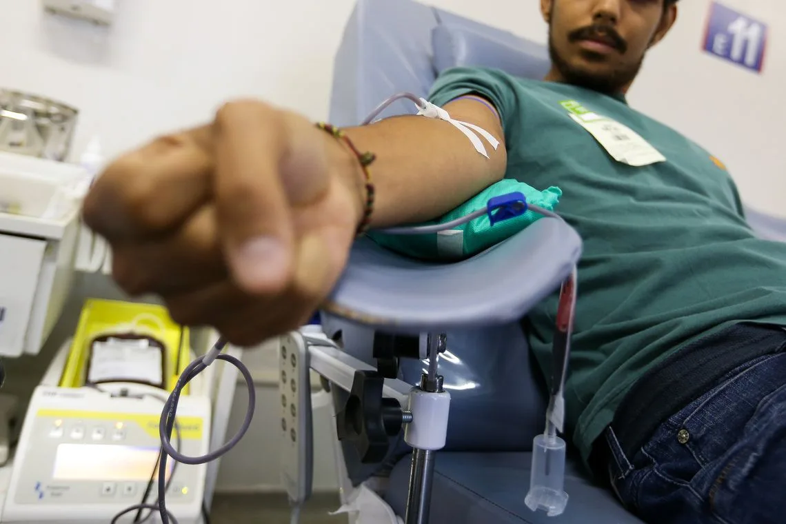 Para marcar o Dia Mundial do Doador de Sangue, Ministério da Saúde lança campanha de doação de sangue, no Hemocentro de Brasília