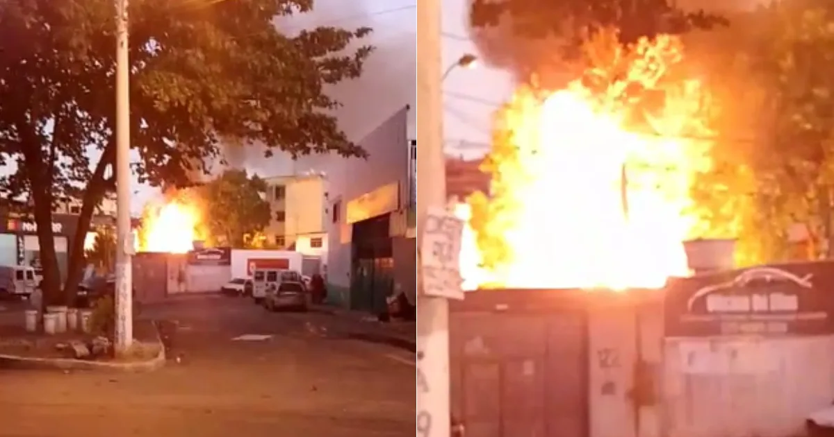 Incêndio atinge depósito de gás em Cariacica. Veja vídeos e fotos