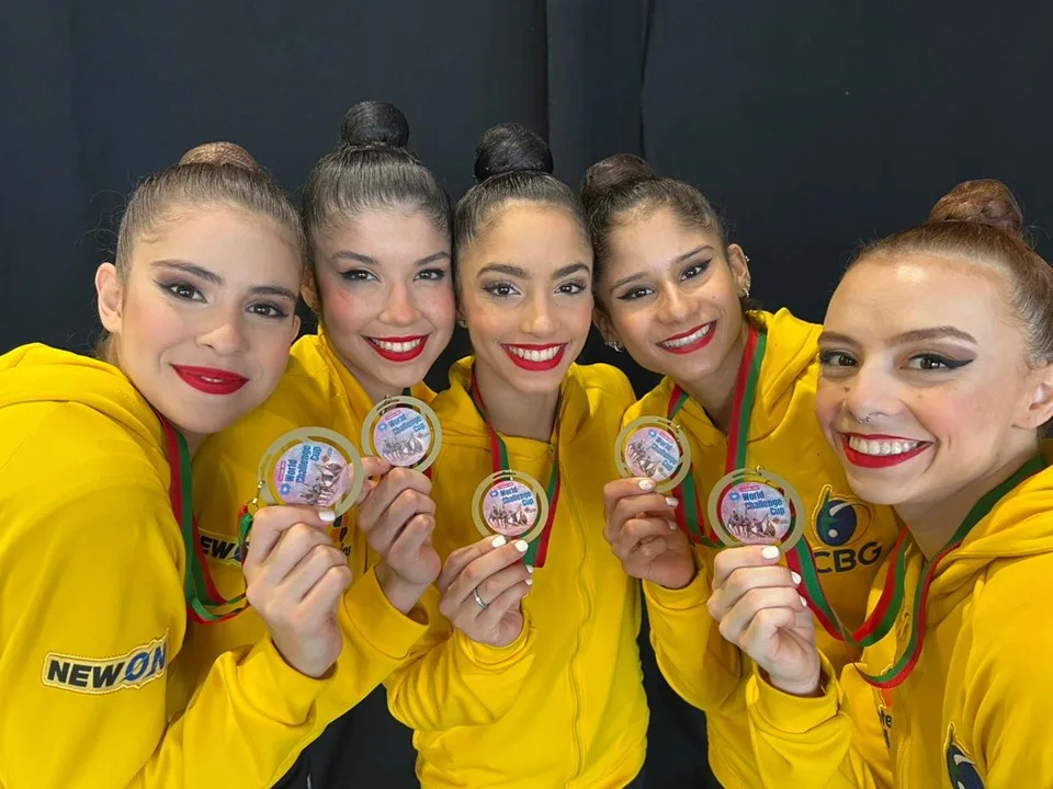 Com capixaba, Brasil conquista ouro inédito na Challenge Cup de ginástica rítmica