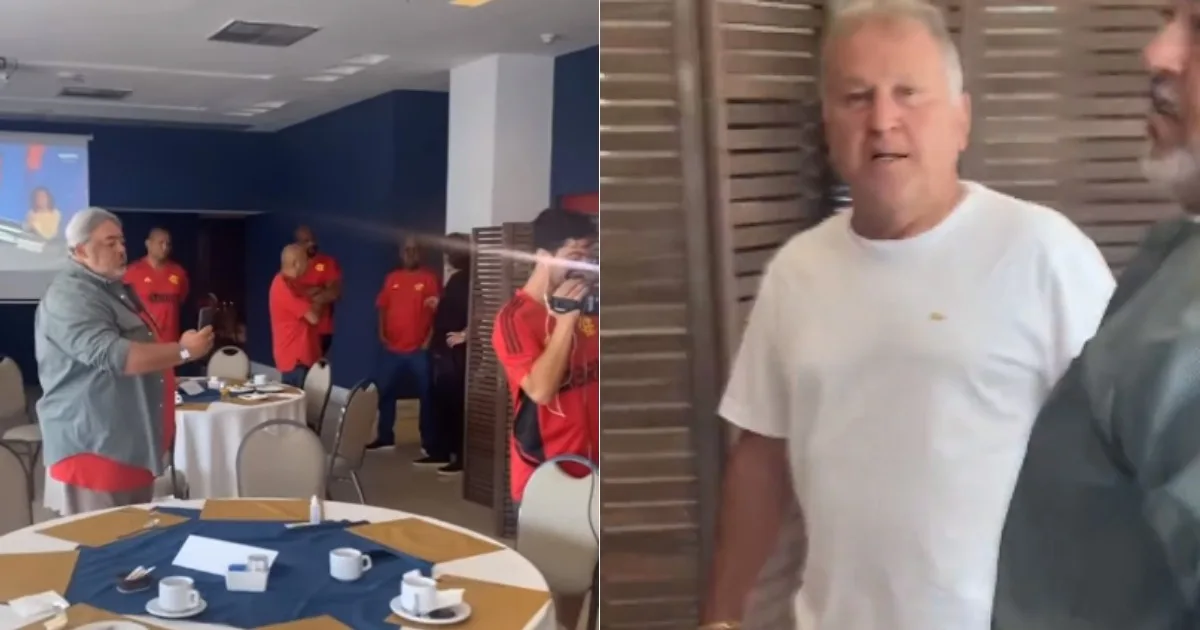 Zico visita concentração do Flamengo em Vitória antes de partida contra o Madureira