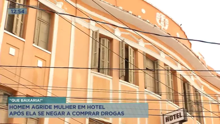 FLAGRA! Homem agride mulher em Hotel após ela se negar a comprar drogas