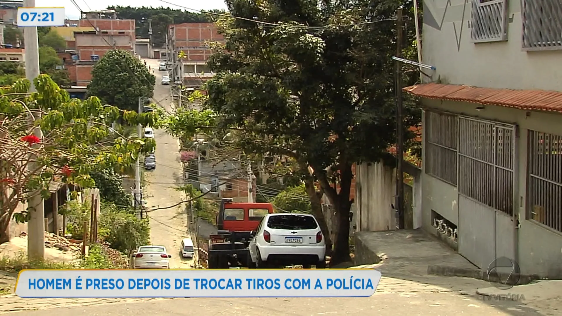 Homem é preso depois de trocar tiros com a polícia